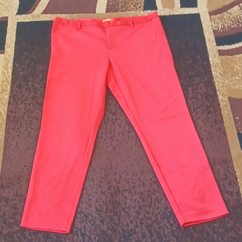 JOE Fresh Straight Ankle Pants Orange Size 14